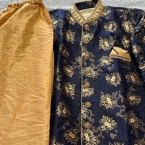 Men’s Navy & Gold Kurta